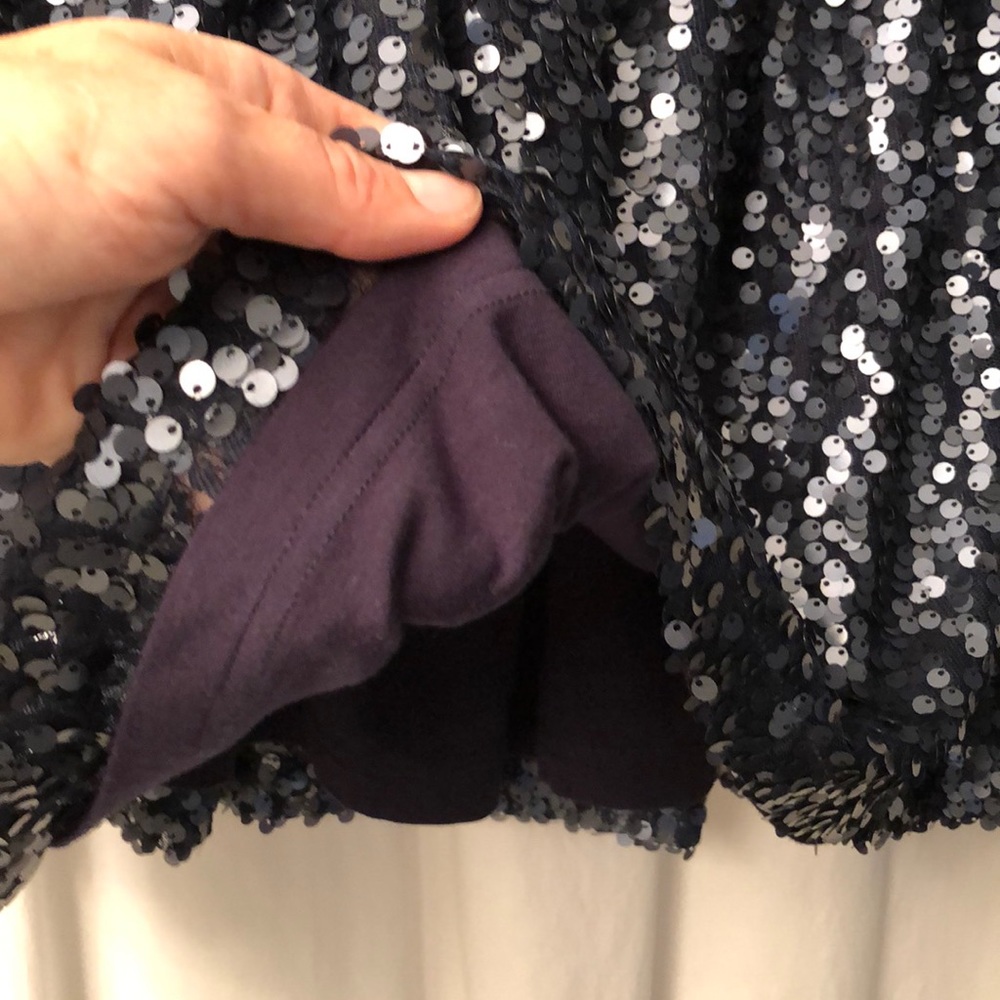 Tommy Hilfiger navy blue sequin skirt - Picture 3 of 4
